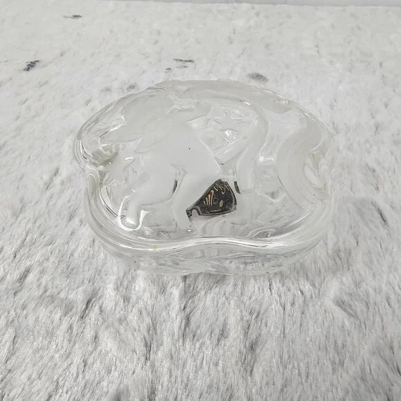 Cherub German Glass Bowls Mikasa Crystal Holiday Set 2 Sweet Dish 5.5 Valentines - Picture 5 of 7